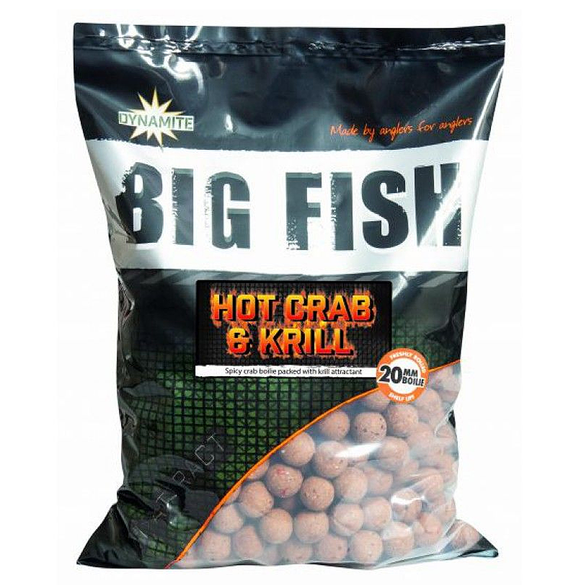 Бойлы Dynamite Baits Hot Crab & Krill 20mm 1.8kg