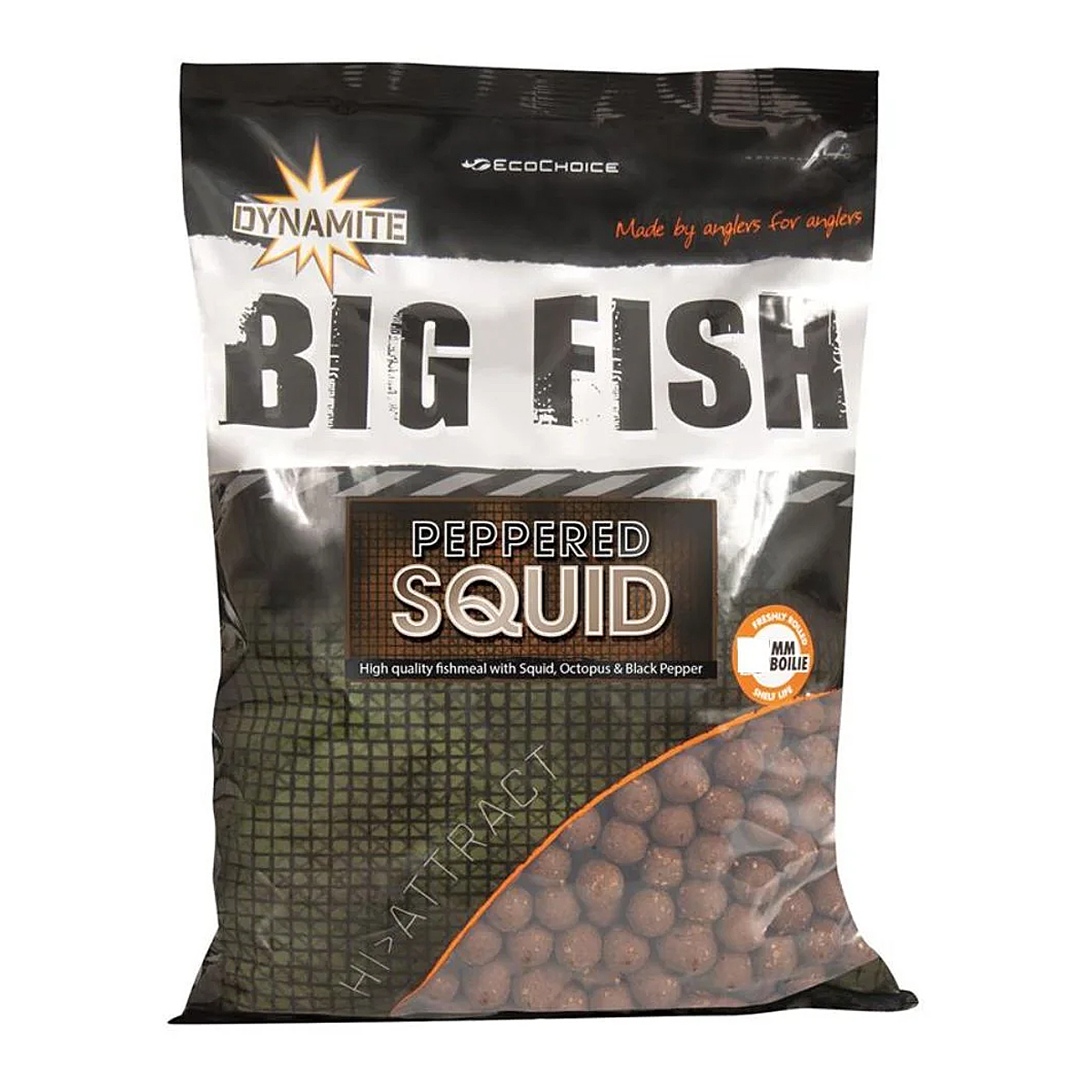 Бойлы Dynamite Baits Big Fish Peppered Squid Boilies 20mm 1.8kg