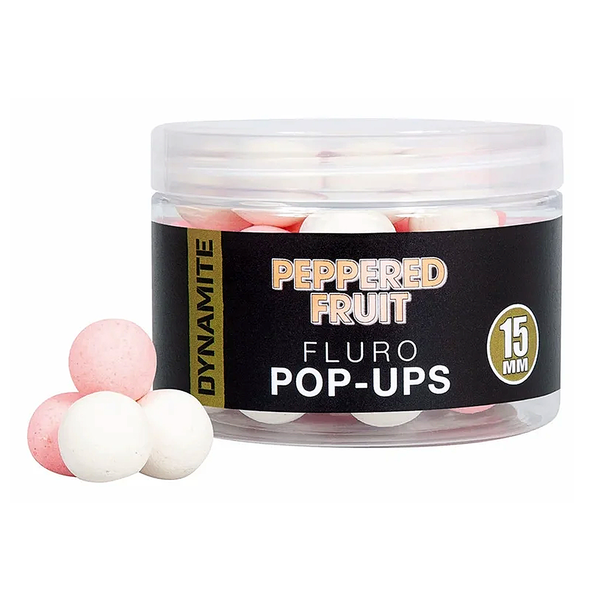 Бойлы Dynamite Baits Peppered Fruit Fluro Pop-Ups 15mm