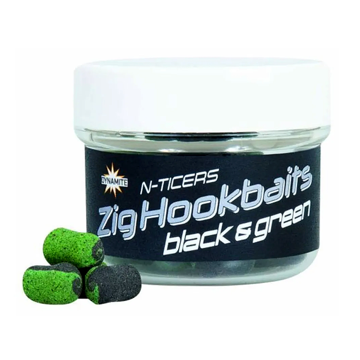 Пеллетс Dynamite Baits N-Ticers Zig Hookbaits Black & Green 12х6 mm