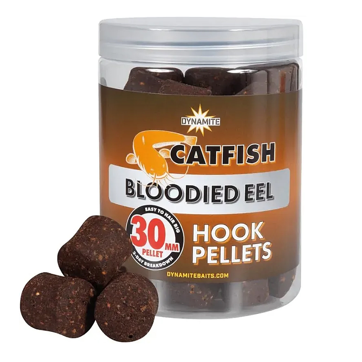 Пеллетс Dynamite Baits Catfish Bloodied Eel Dissolver Hook Pellets 30mm