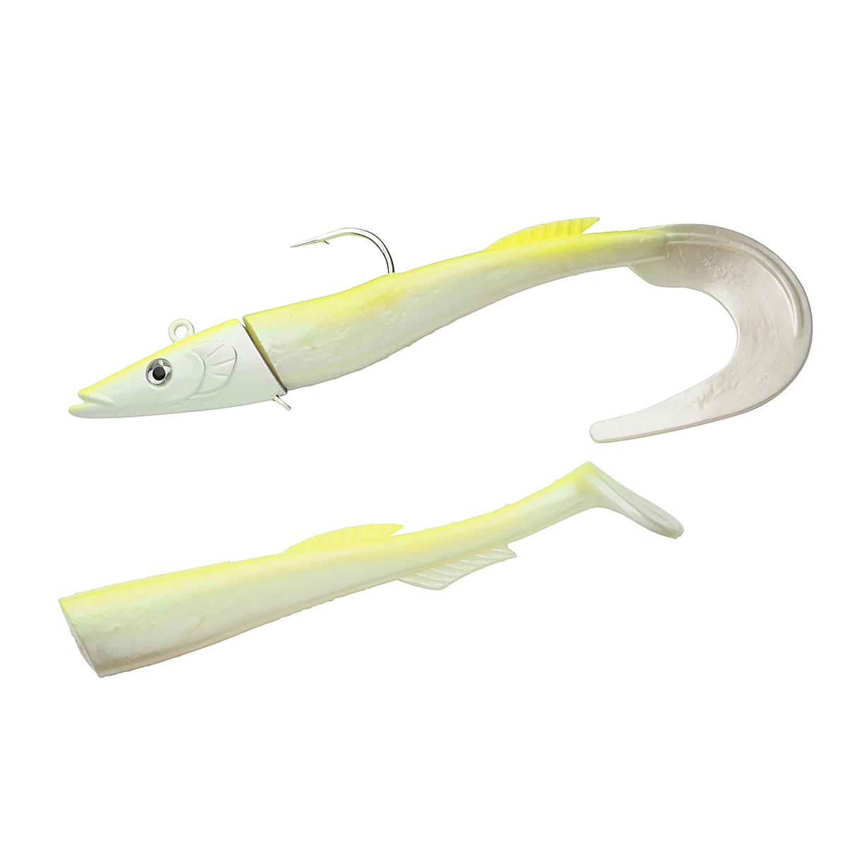 Силікон Berkley PowerBait Sandeel 210mm #White Chartreuse