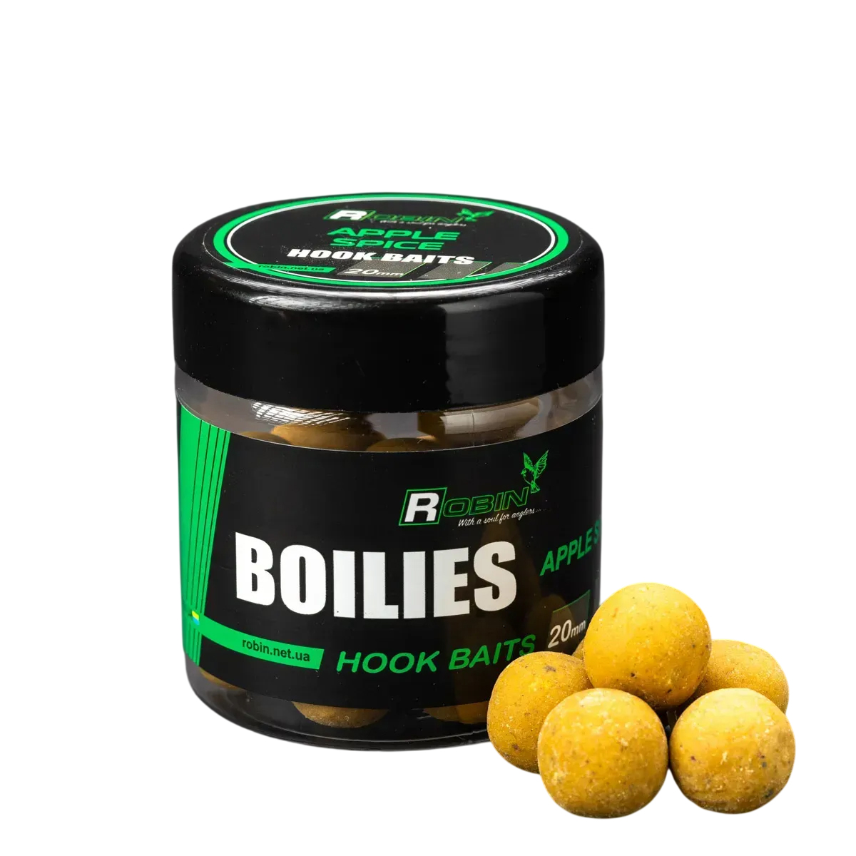Бойлы вареные насадочные Robin Apple-Spice 20mm 0.1kg