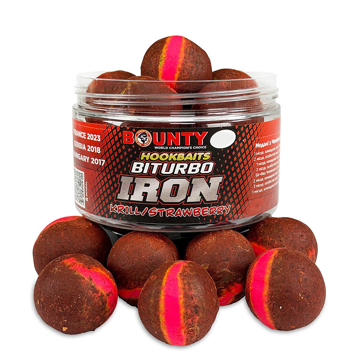 Преміум насадка Bounty Biturbo Iron Krill/Strawberry 24mm