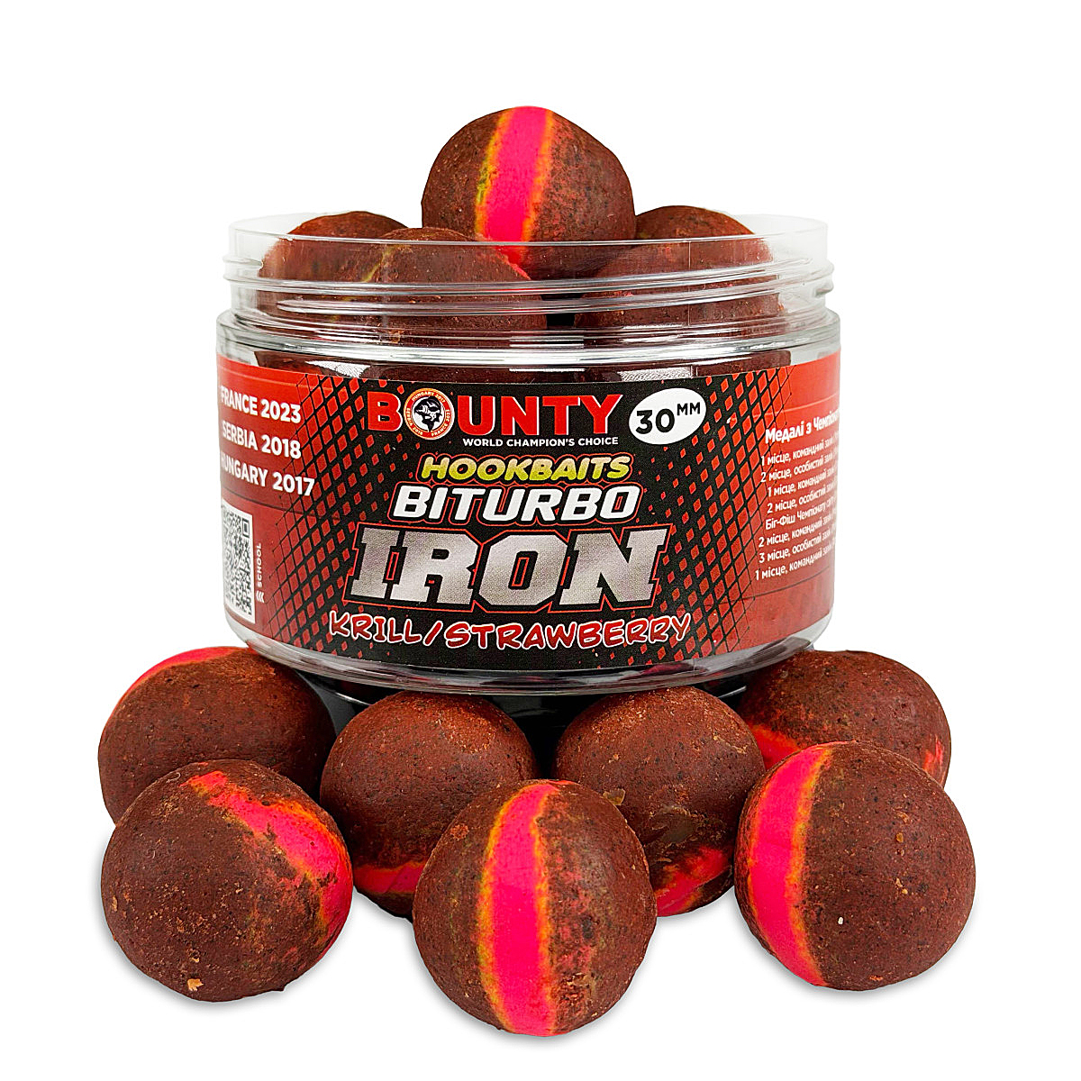 Преміум насадка Bounty Biturbo Iron Krill/Strawberry 30mm