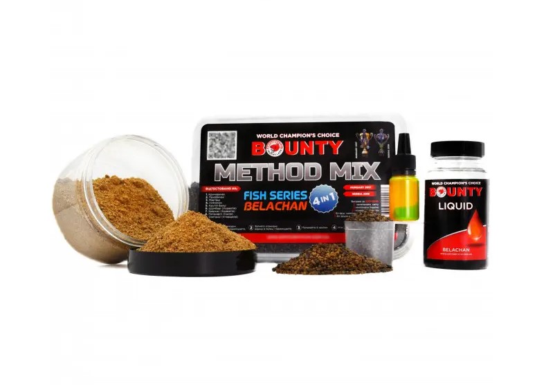 Прикормка Bounty Method Mix4in1 Belachan/Garlic фото 17