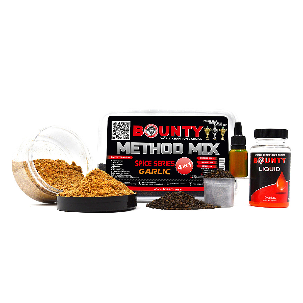 Прикормка Bounty Method Mix4in1 Belachan/Garlic фото 19