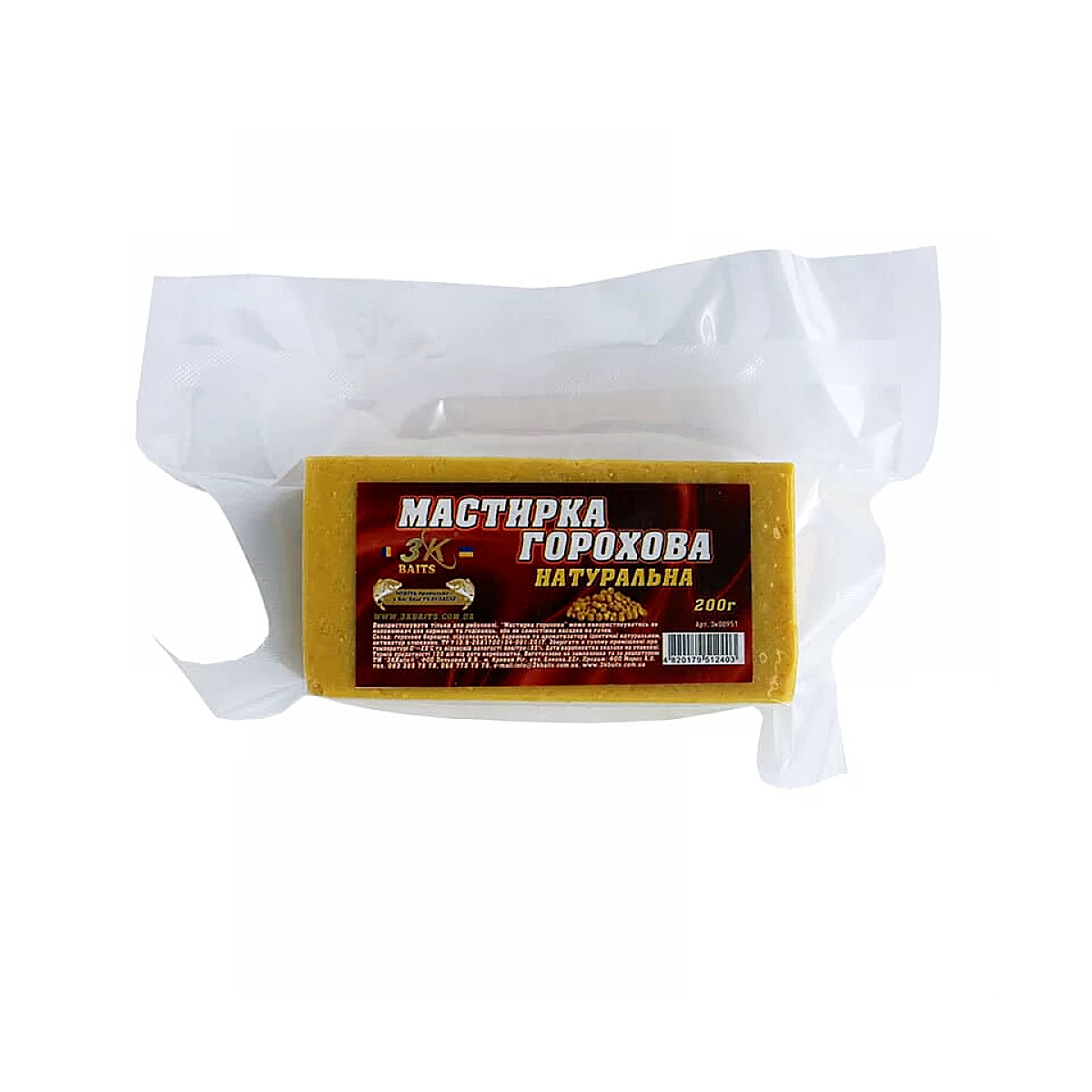 Мастирка 3KBaits Горох натуральна 0.2kg