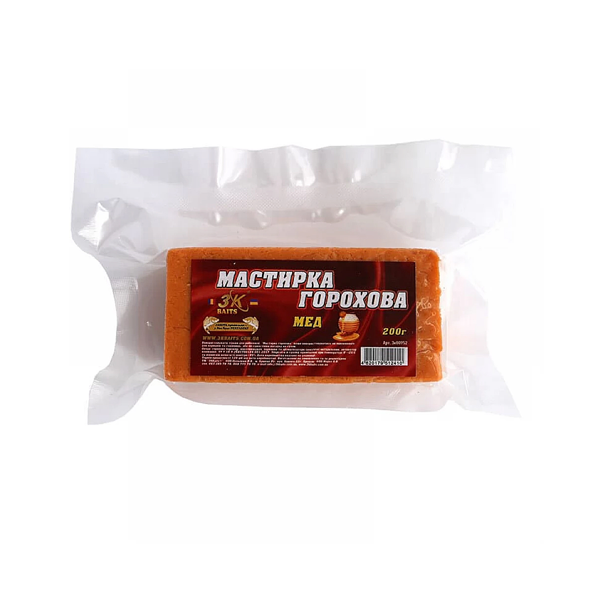 Мастирка 3KBaits Горох мед 0.2kg