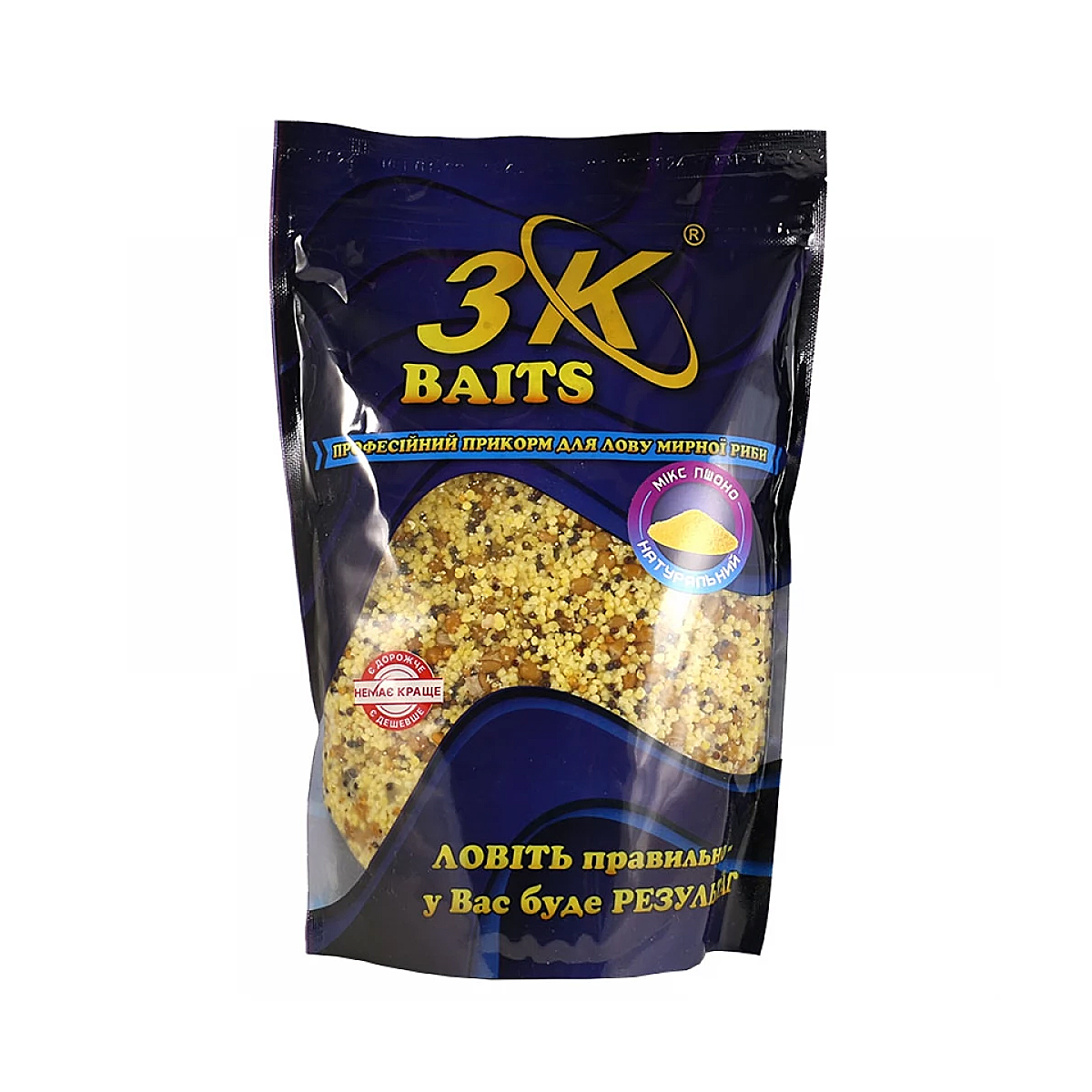 Прикормка 3KBaits Зерновой микс пшено натуральный 1kg