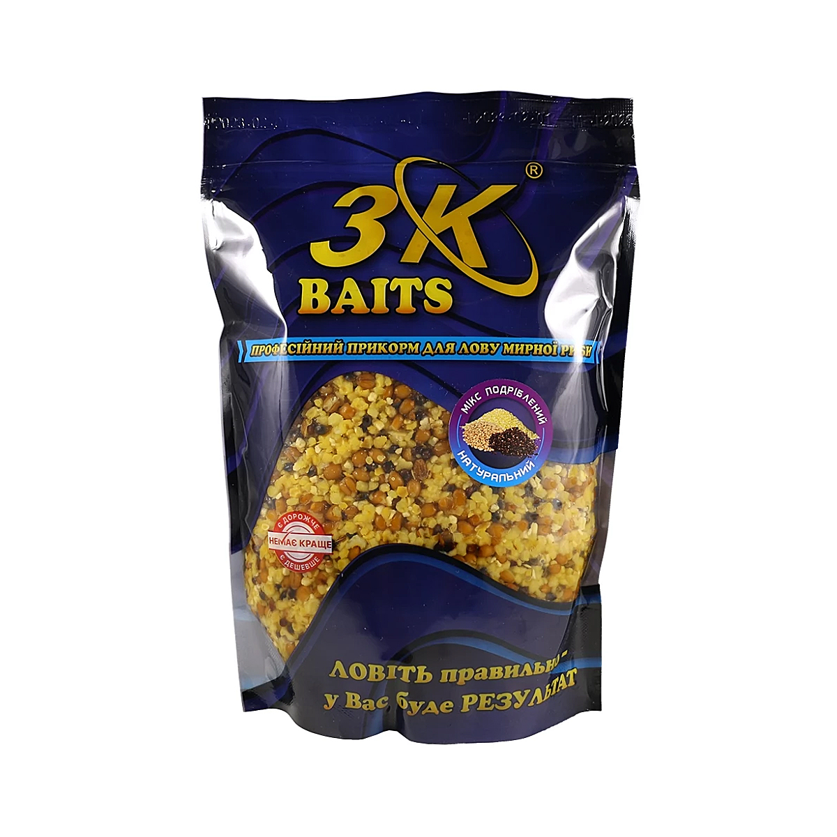 Прикормка 3KBaits Зерновой микс дробленый натуральный 1kg