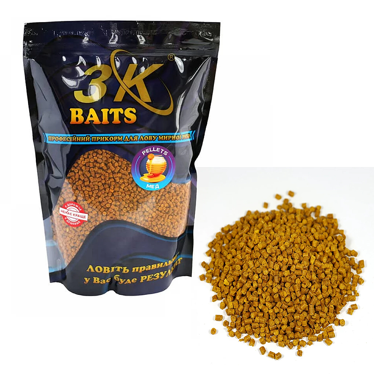 Пеллетс 3KBaits Мед 2mm 0.8kg