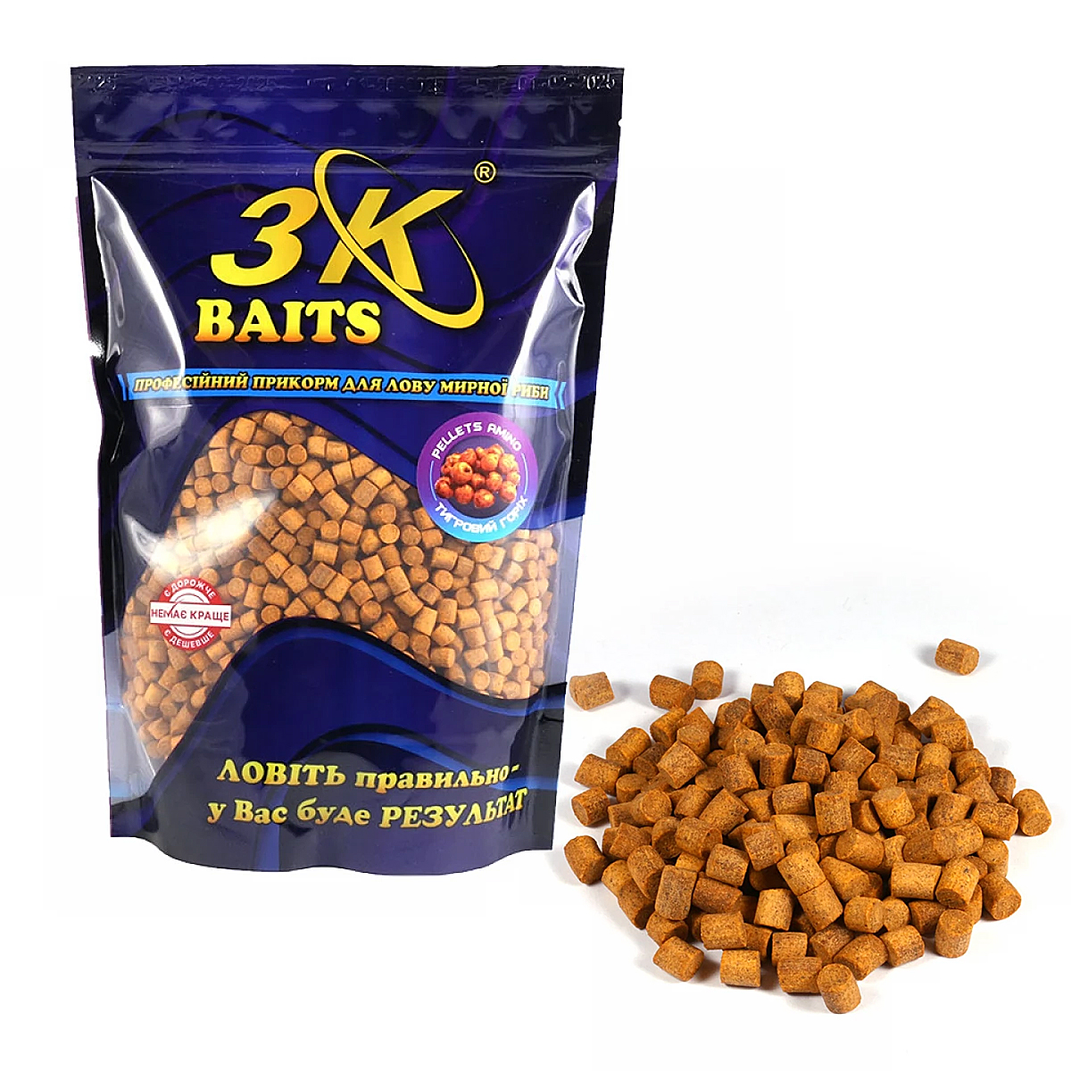 Пелетс 3KBaits Amino тигровий горіх 6mm 0.8kg