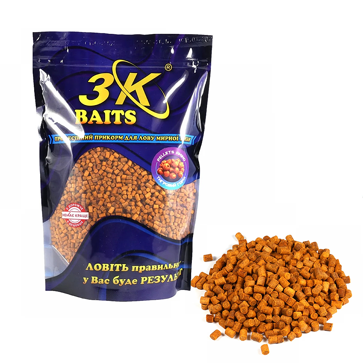 Пелетс 3KBaits Amino тигровий горіх 4mm 0.8kg