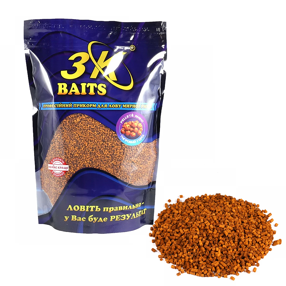 Пелетс 3KBaits Amino тигровий горіх 2mm 0.8kg
