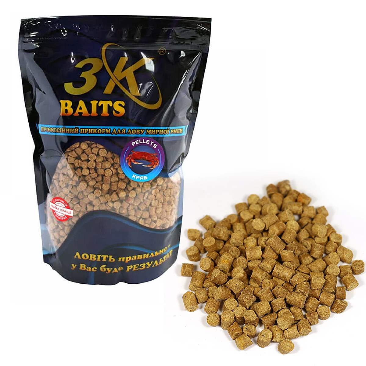 Пелетс 3KBaits Креветка 2mm 0.8kg фото 16