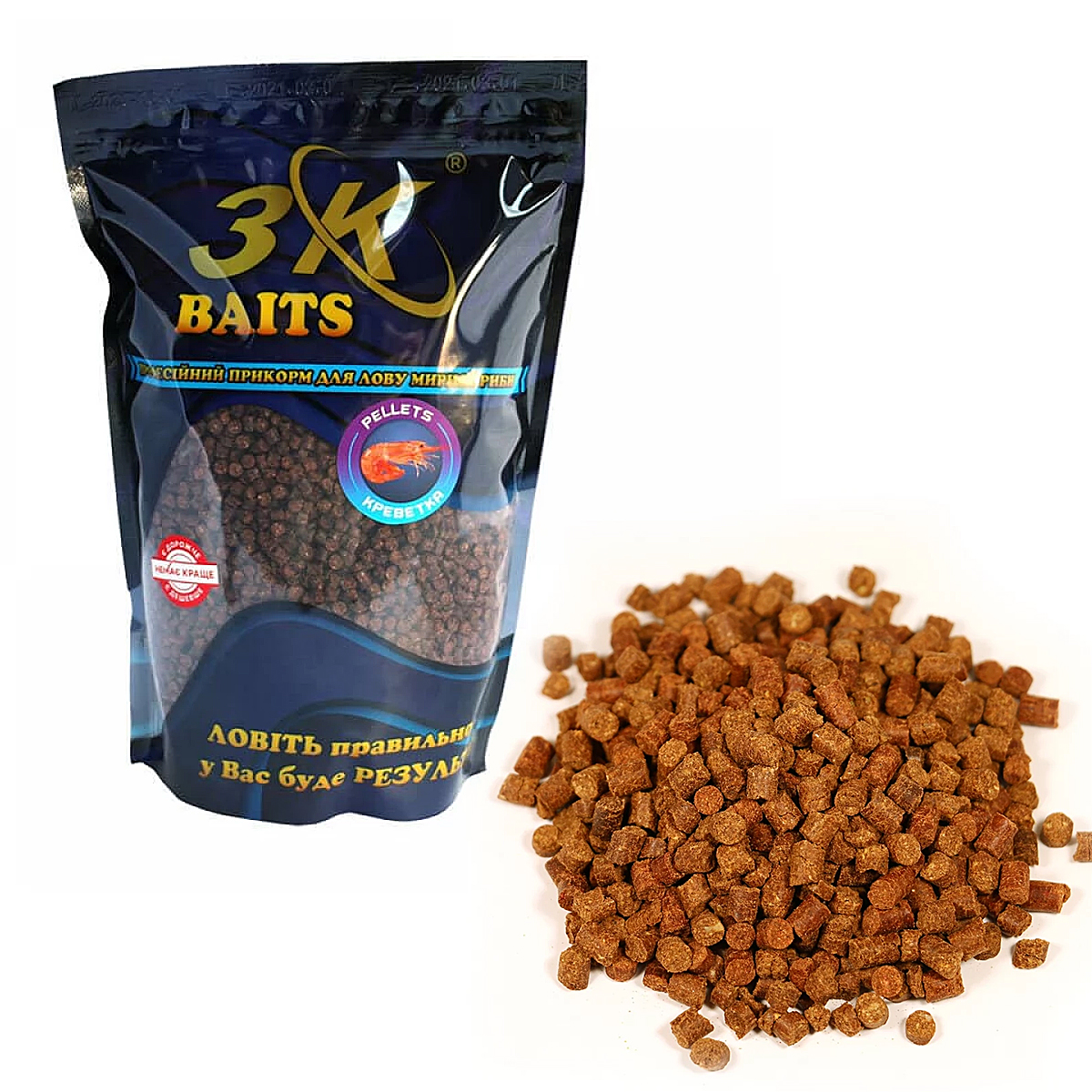 Пелетс 3KBaits Креветка 6mm 0.8kg фото 13