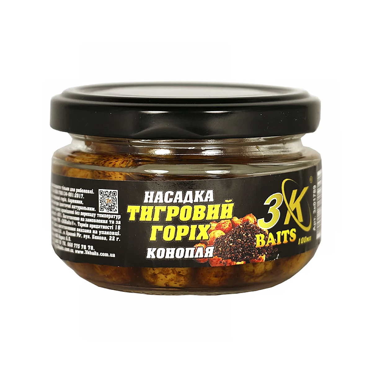 Насадка 3KBaits Тигровий горіх Premium конопля 100ml