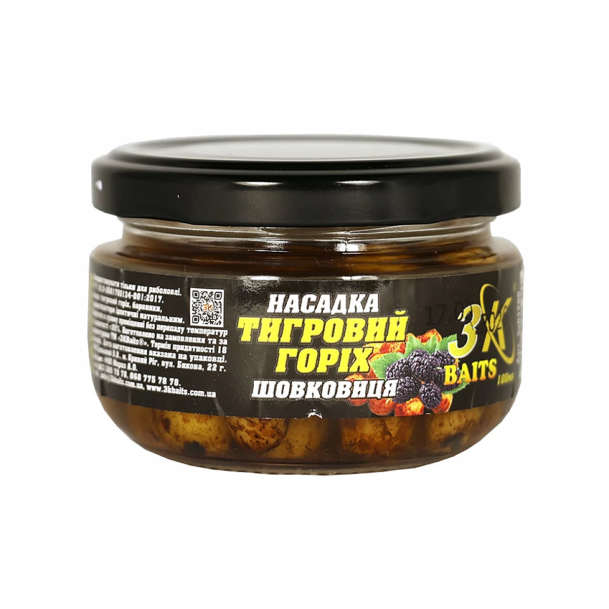 Насадка 3KBaits Тигровый орех Premium шелковица 100ml