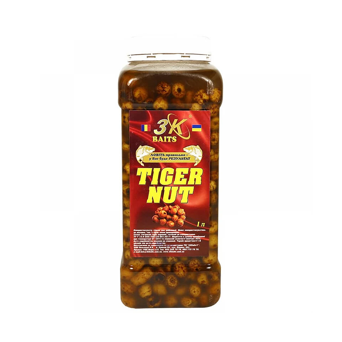 Прикормка 3KBaits Тигровый орех натуральный 1L