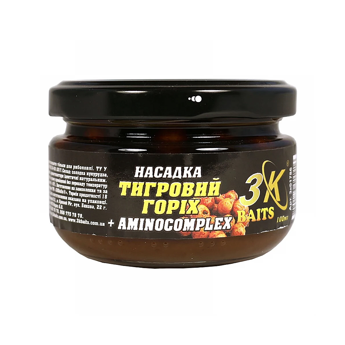 Насадка 3KBaits Тигровий горіх Premium Aminocomplex 100ml
