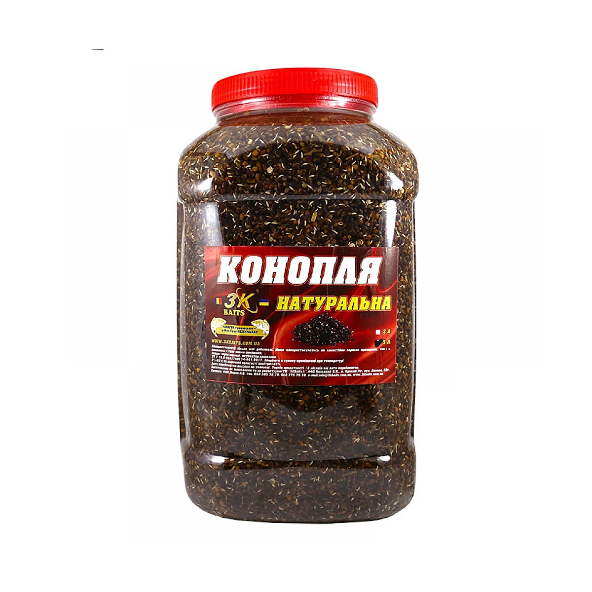 Прикормка 3KBaits Конопля натуральная 5L