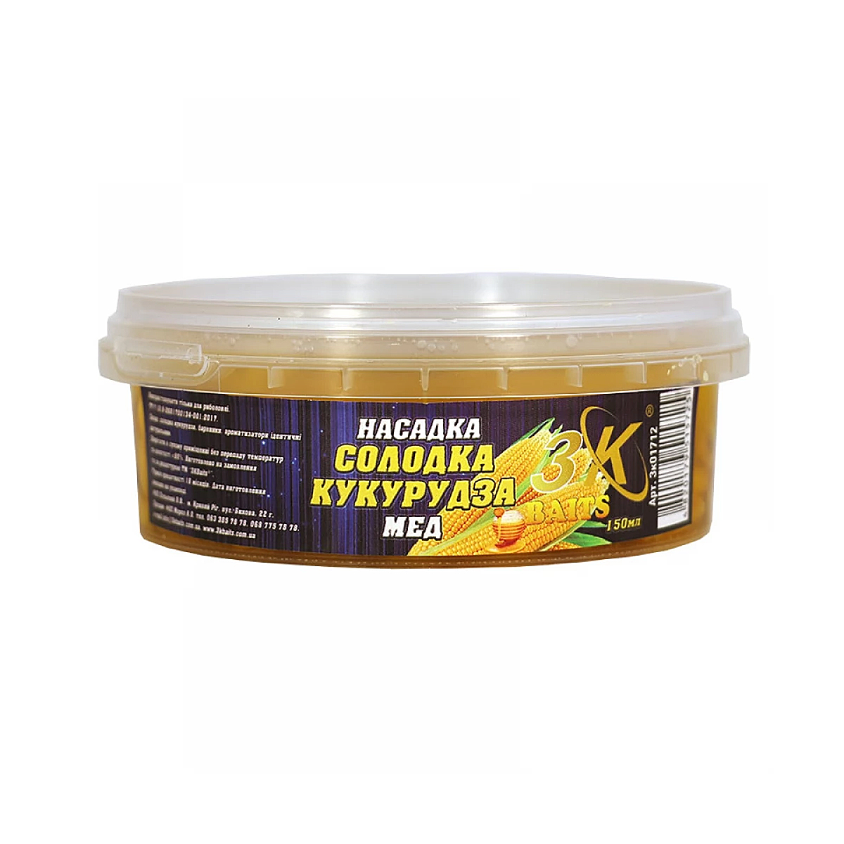 Насадка 3KBaits Сладкая кукуруза мед 150ml