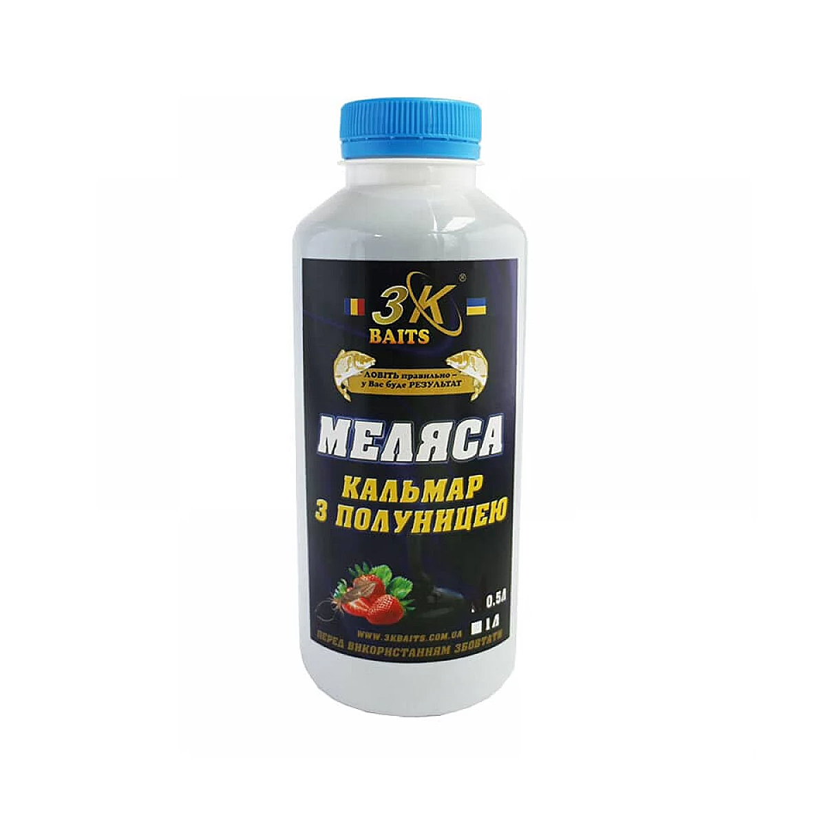 Меласса 3KBaits Кальмар-клубника 500ml