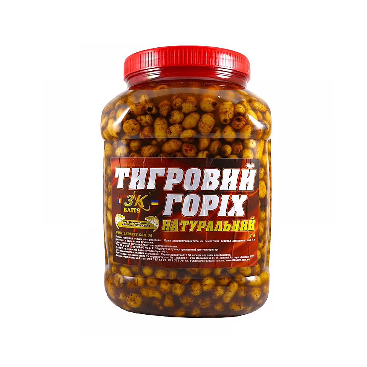 Прикормка 3KBaits Тигровый орех натуральный 3L