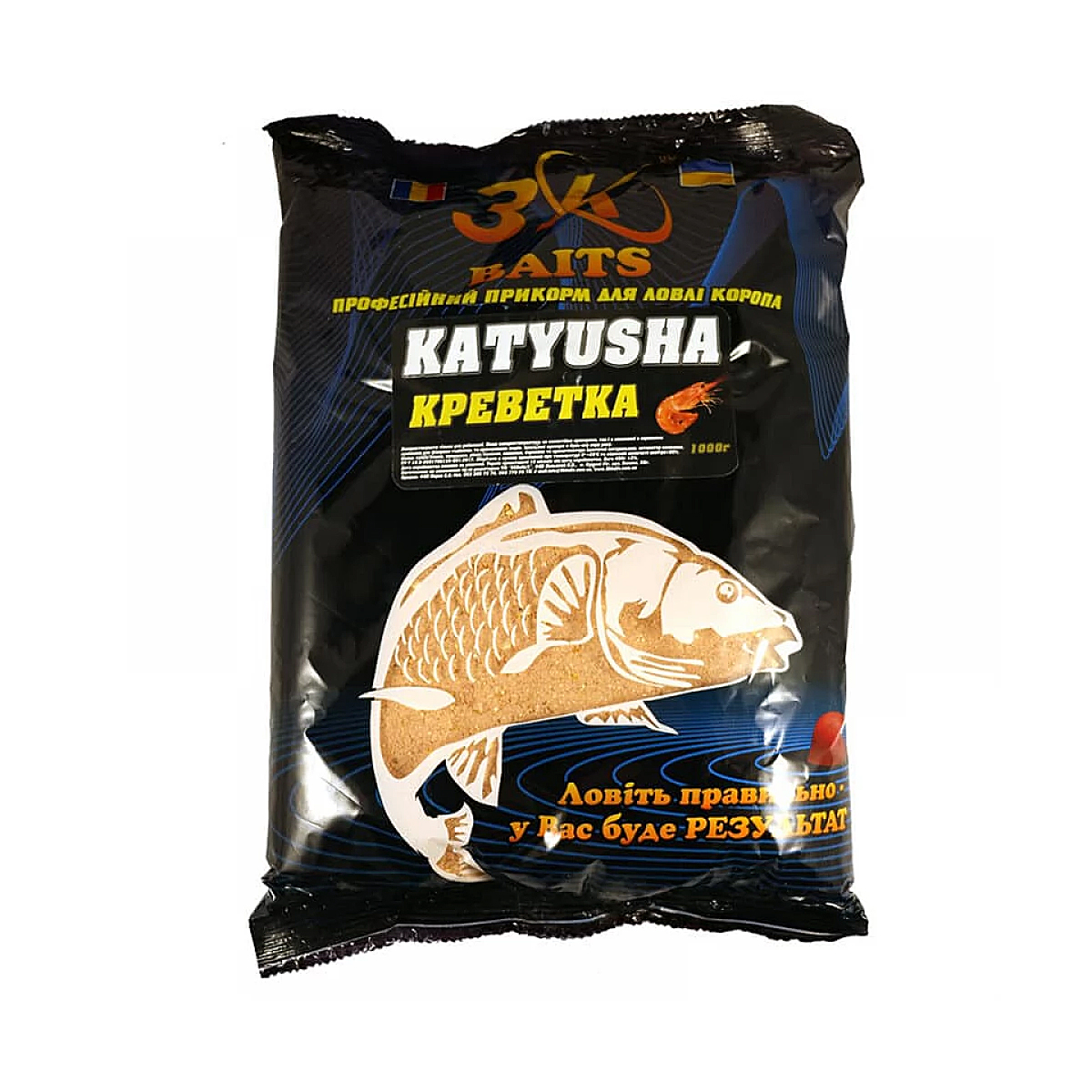 Прикормка 3KBaits Katyusha Креветка 1kg