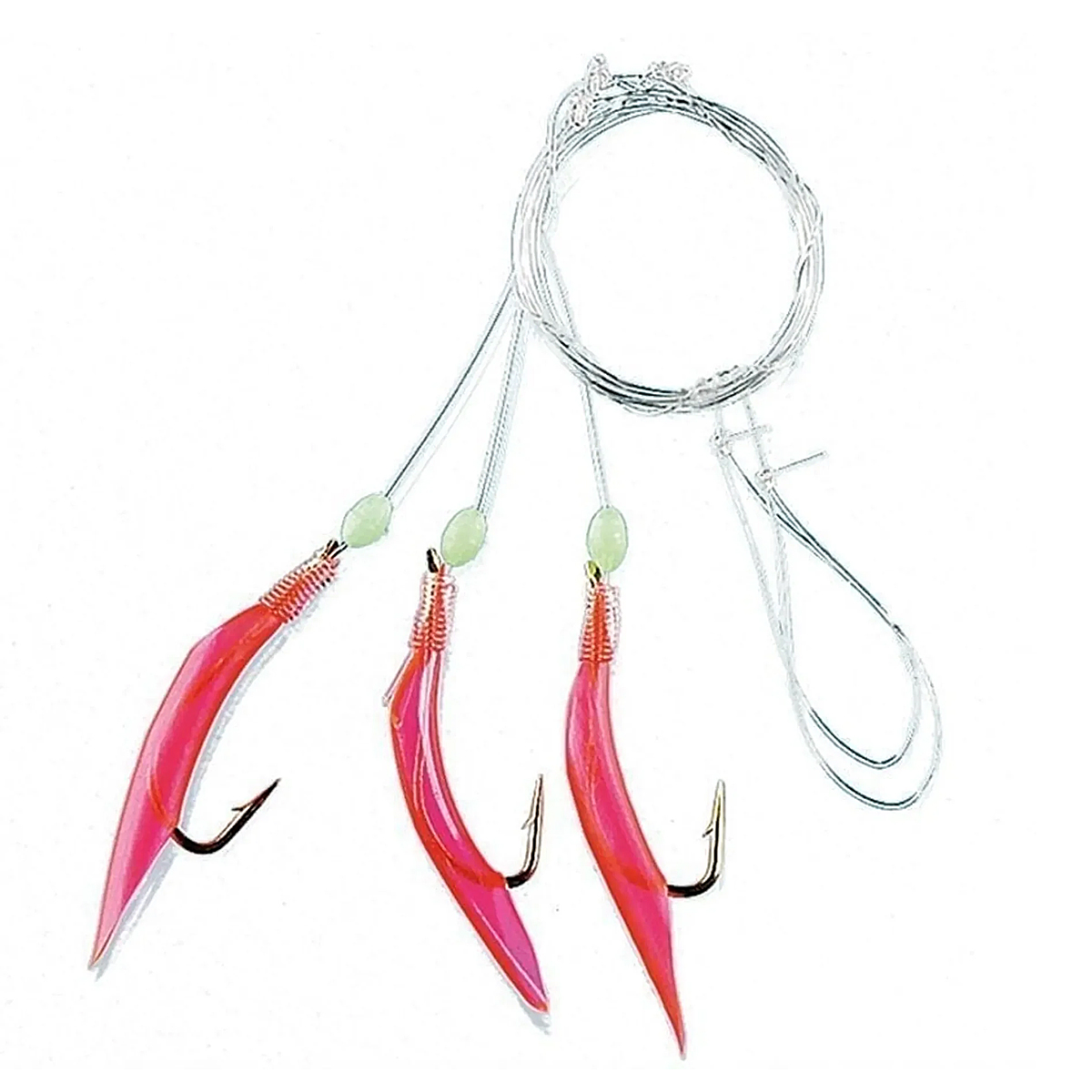 Монтаж Fladen Day-Glo Red 3-hook size 3/0