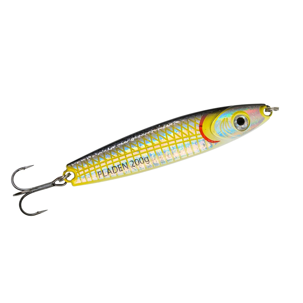 Пилькер Fladen HoloTwist 200g #Yellow/Black/Silver