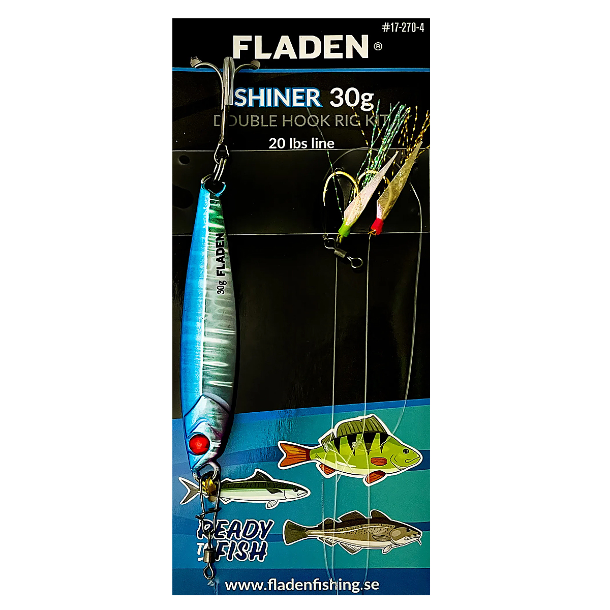 Пилькер Fladen Shiner 30g double hook rig kit Blue