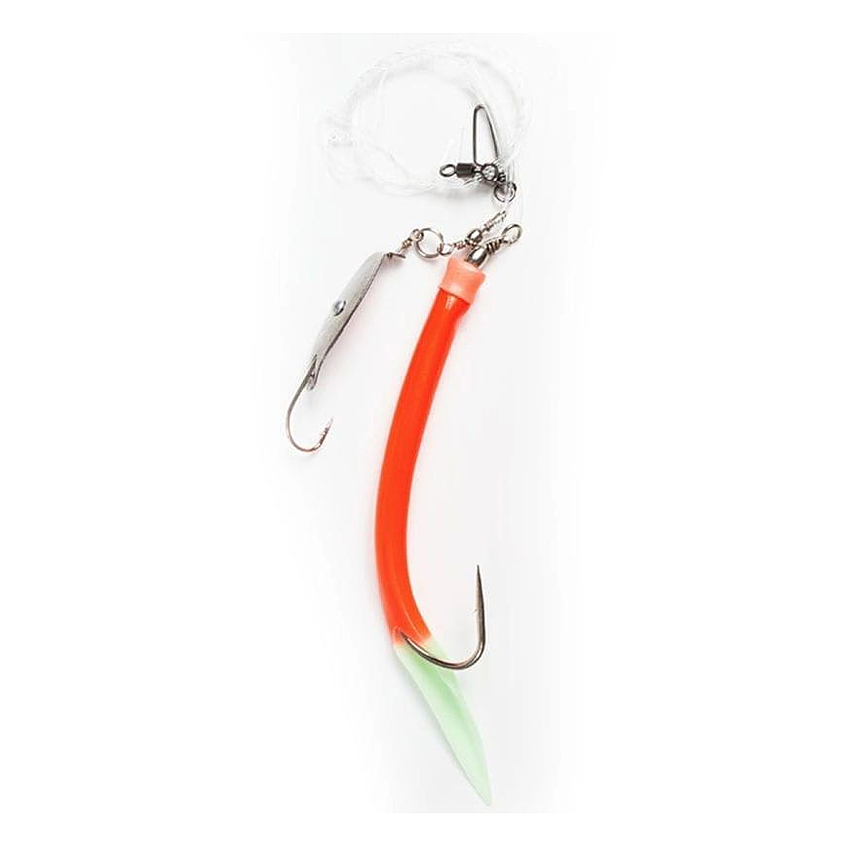 Морський монтаж Fladen Rubber Mac red lumi tail rig 12/0