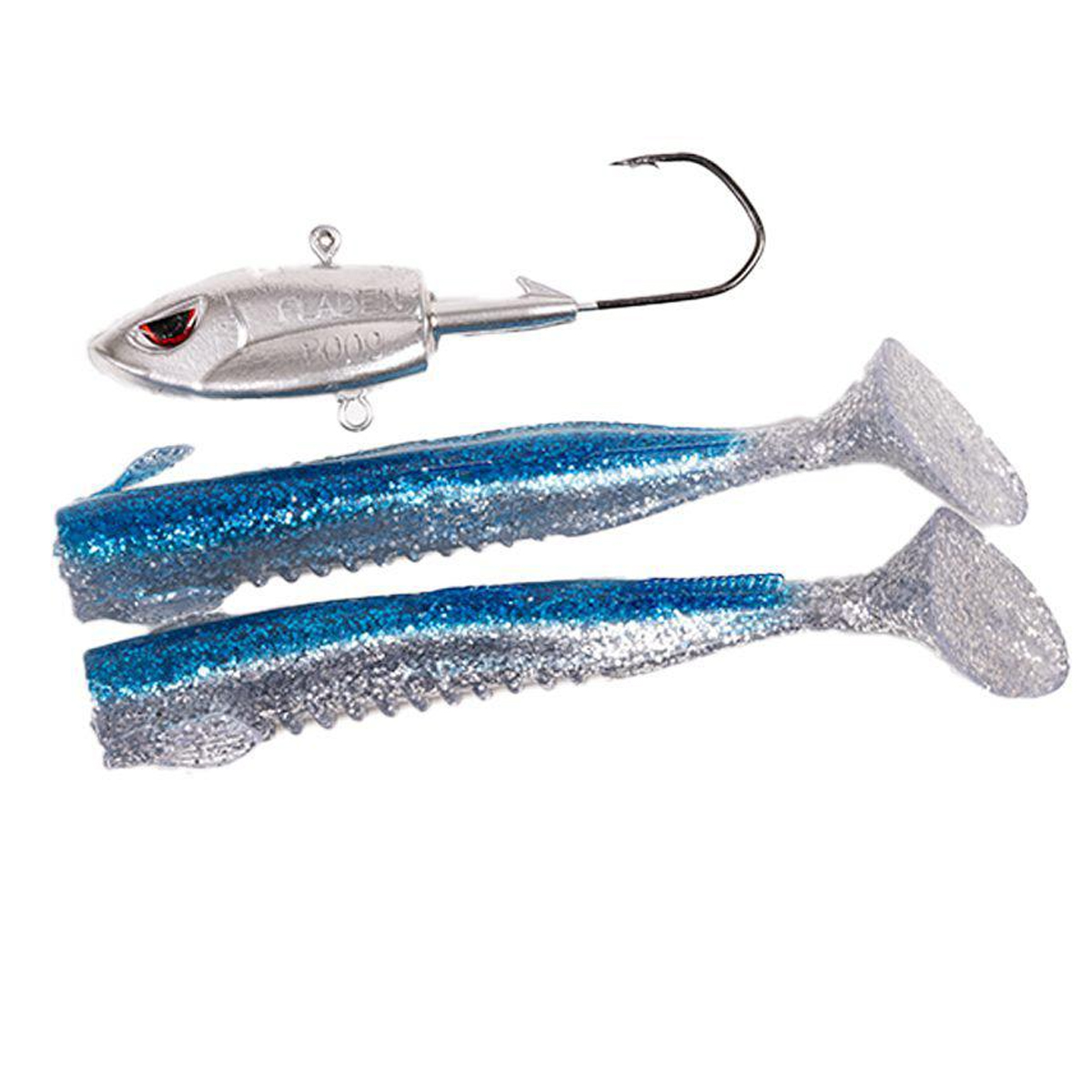 Силікон Fladen Big single tail 300g head 2 bodies Blue