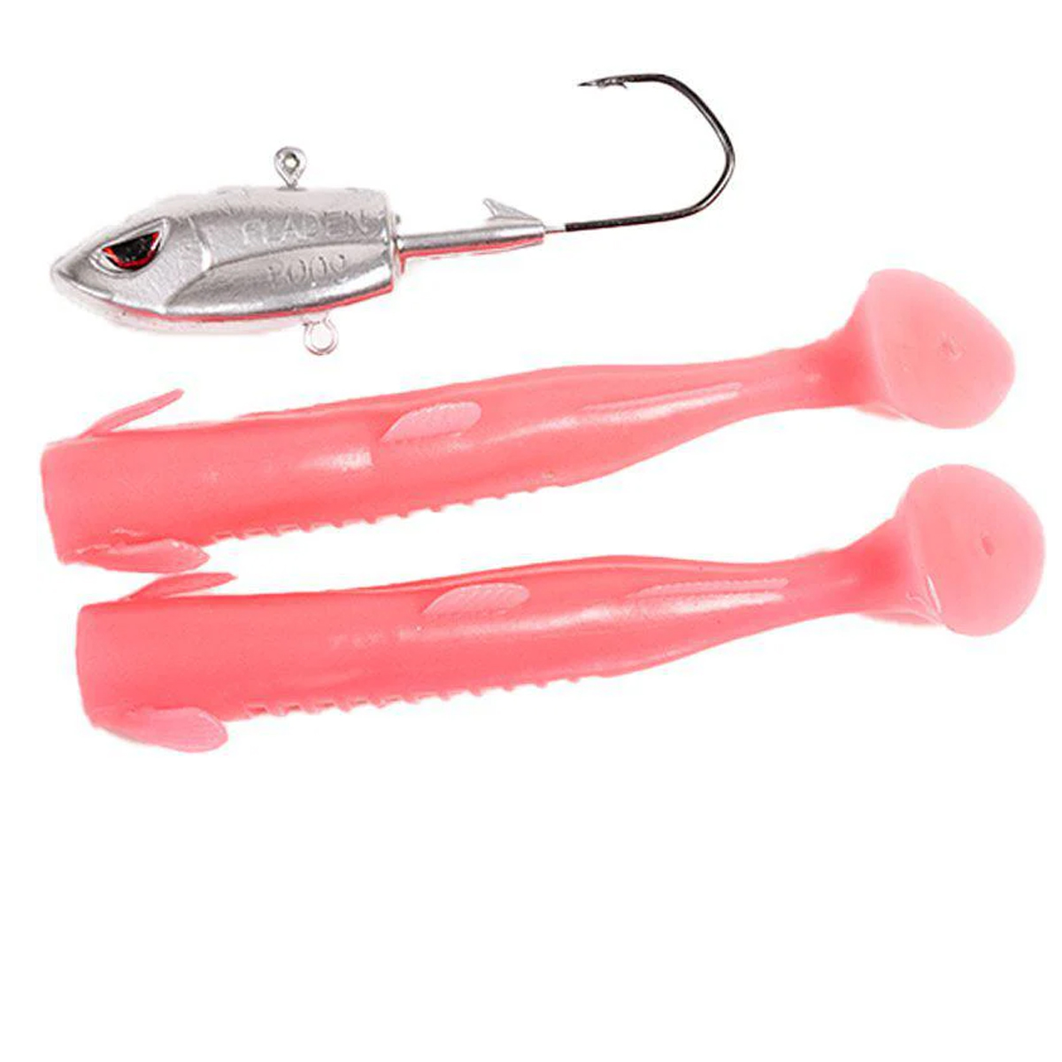 Силікон Fladen Big single tail 300g head 2 bodies Red
