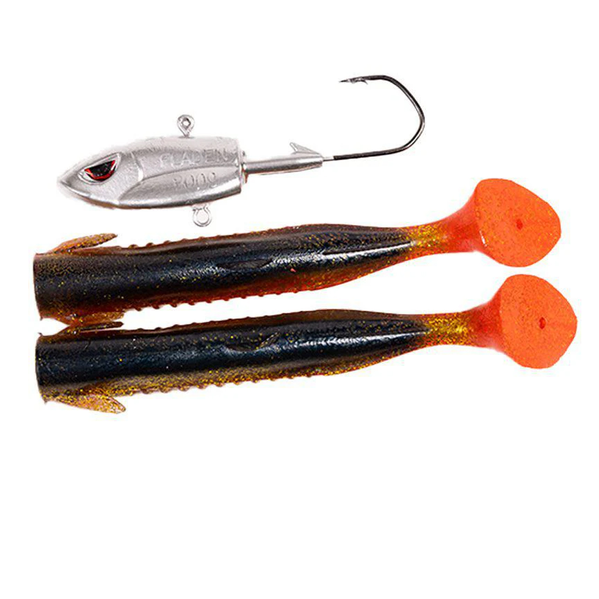 Силікон Fladen Big single tail 300g head 2 bodies Black