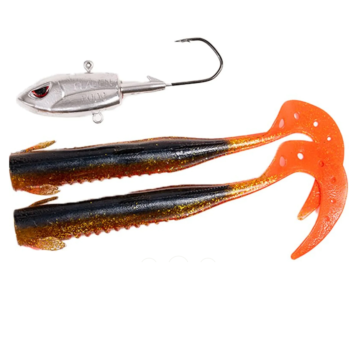 Силикон Fladen Big single tail 400g head 2 bodies Black