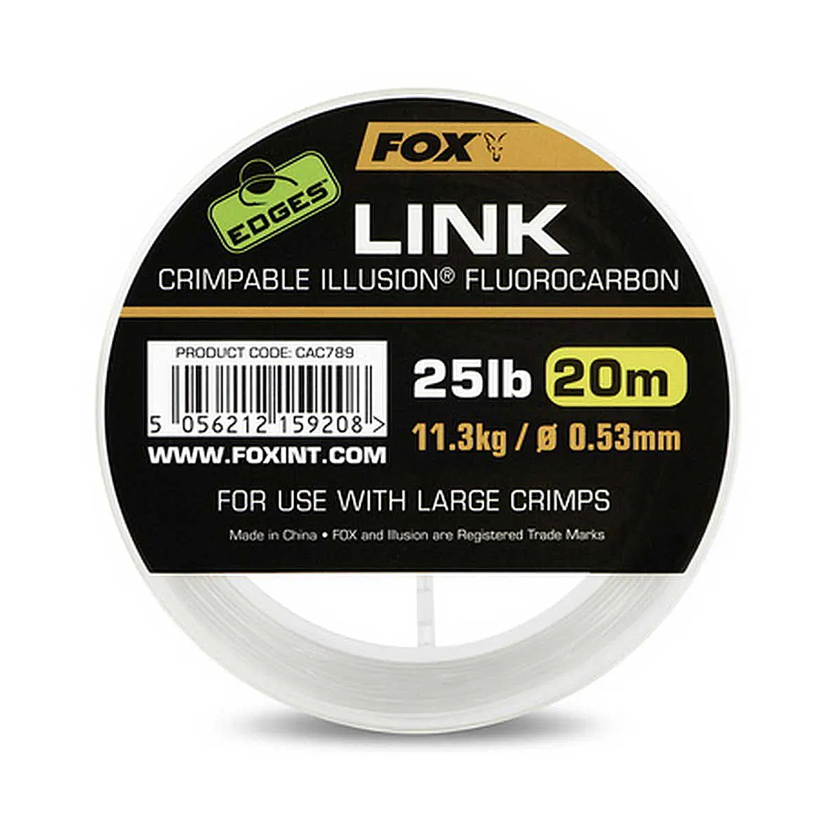 Повідцевий матеріал Fox Edges Link Illusion Fluorocarbon 25lb 20м