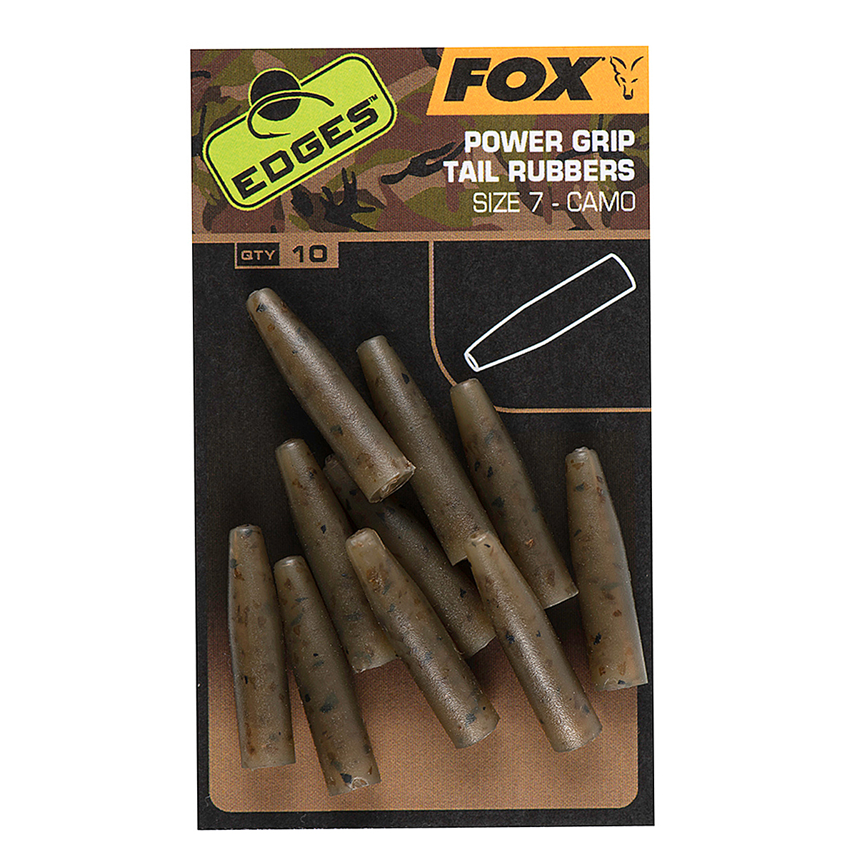 Конус для кліпс Fox Edges Camo Powergrip Tail Rubbers Size7 10pcs