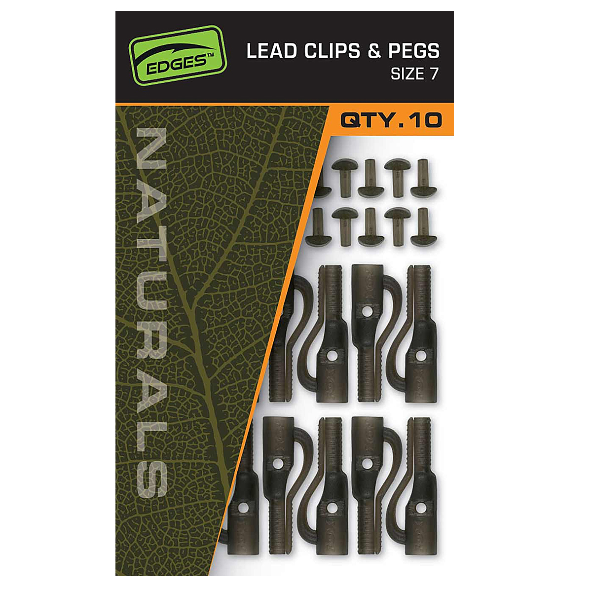 Клипса Fox Naturals Slik Lead Clip& Pegs Size 7 10pcs