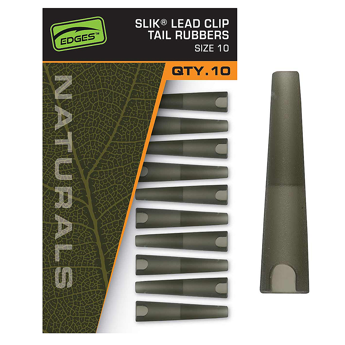 Конус для клипс Fox Naturals Slik Lead Clip Tail Rubber Size 10 10pcs