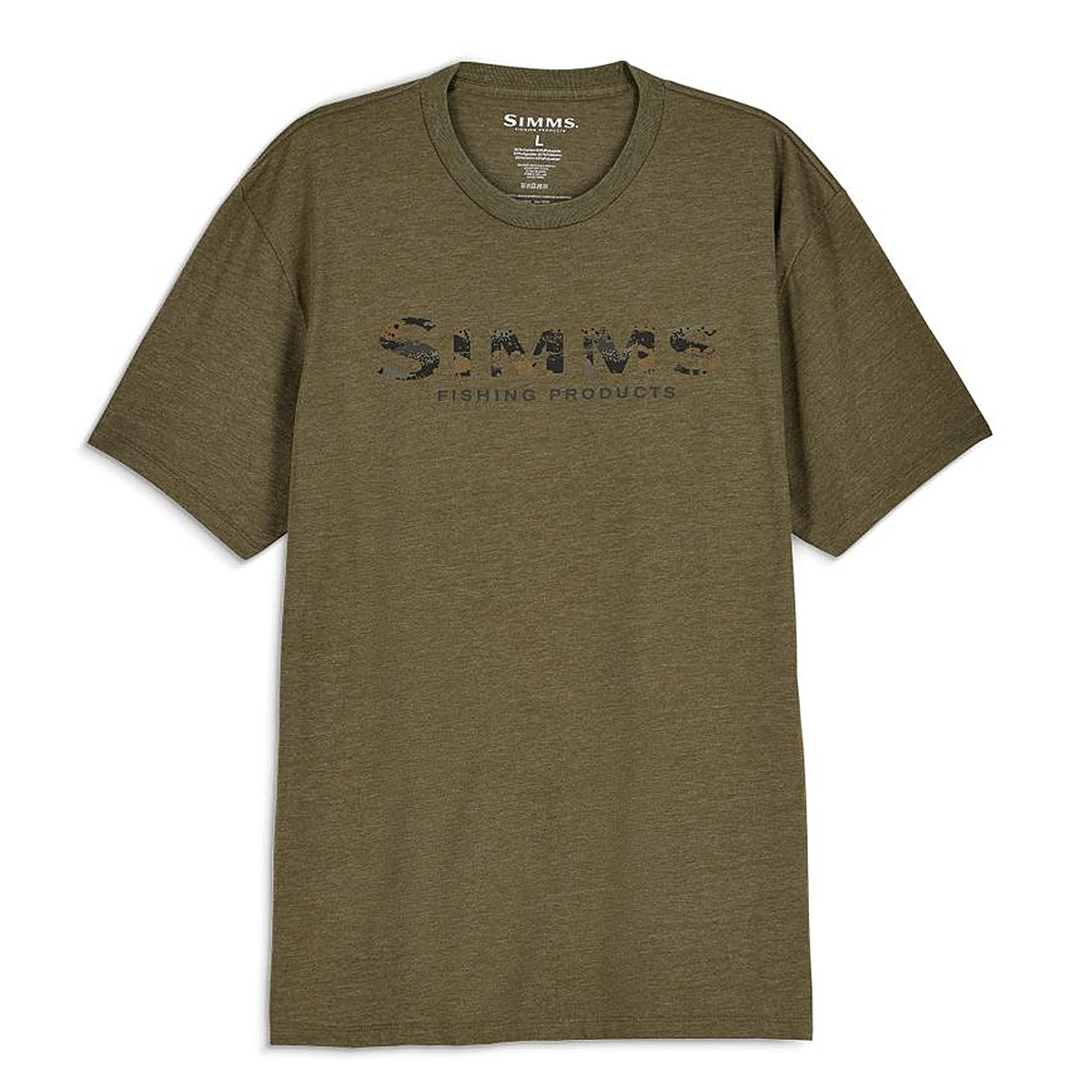 Футболка Simms Shroud Fill Logo T-Shirt Military Heather L