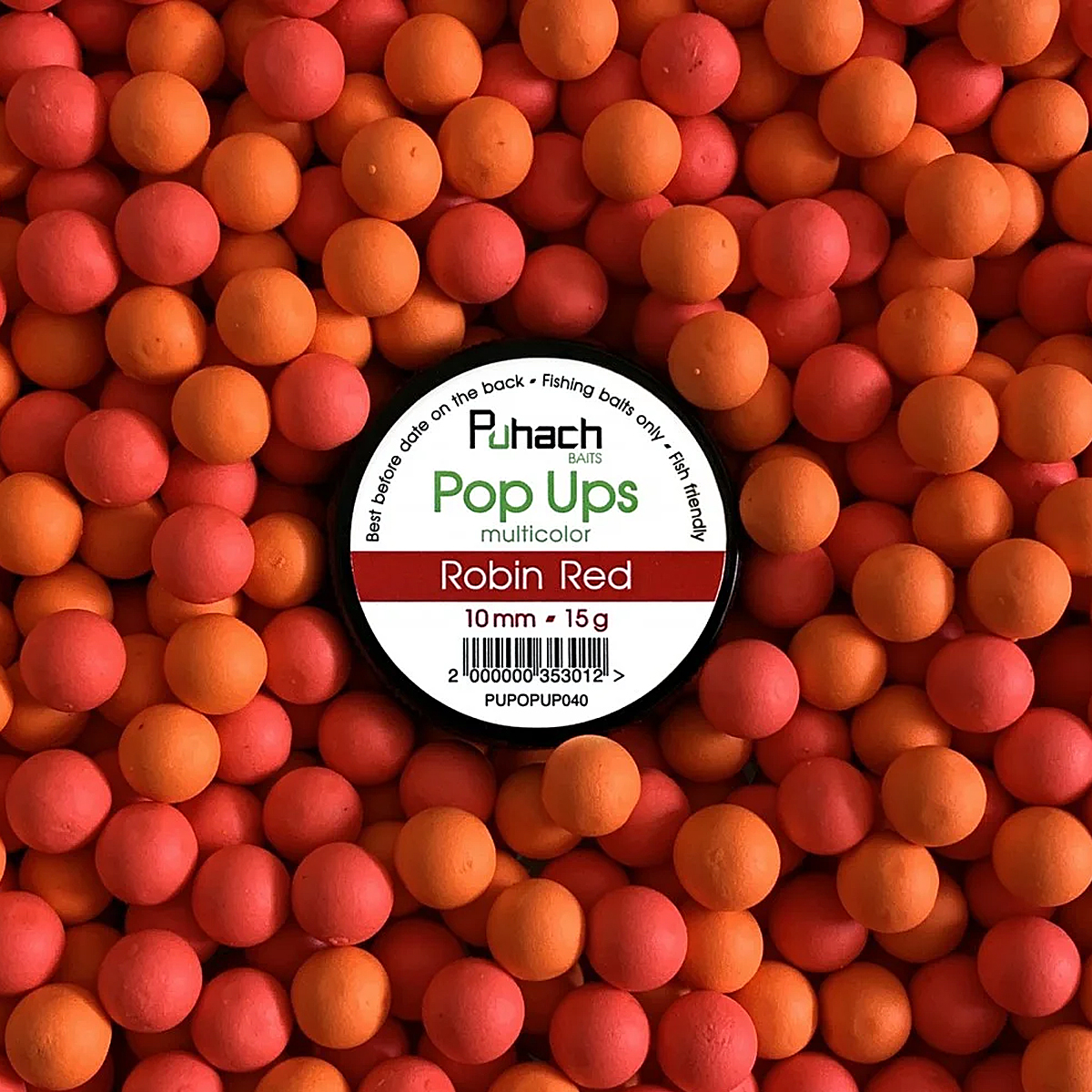 Бойли Puhach Baits Pop Ups 10mm Multicolor Robin Red