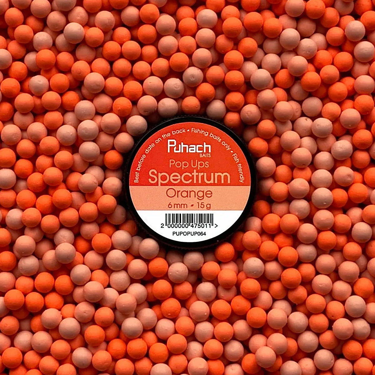 Бойли Puhach Baits Pop Ups 6mm Spectrum Orange