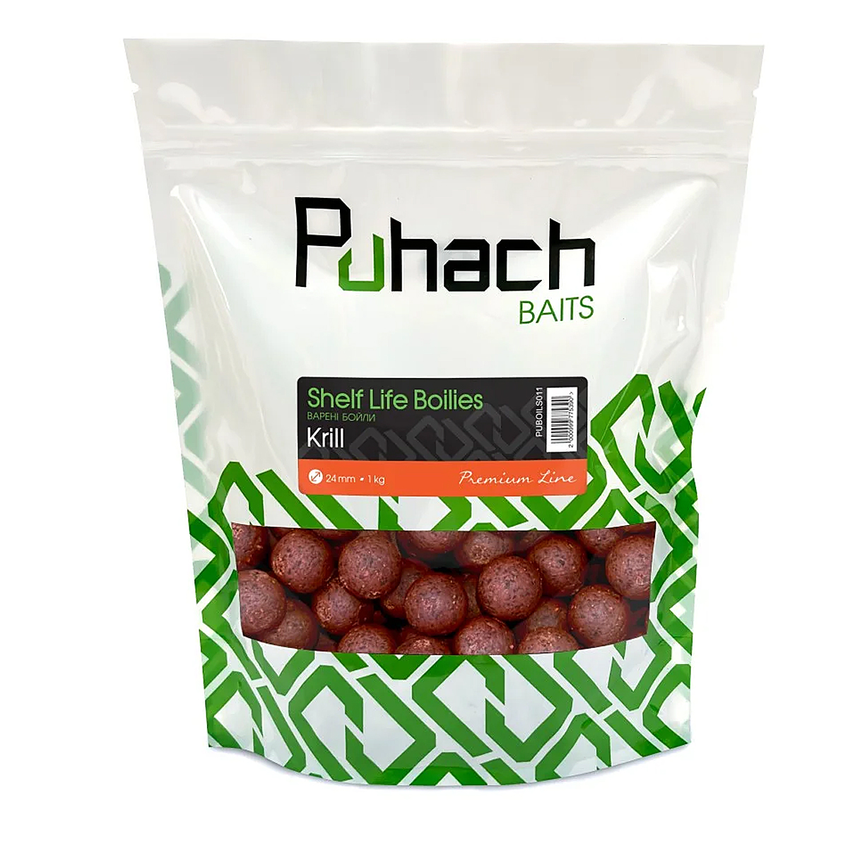 Бойли Puhach Premium Line Shelf Life Boilies 24mm Krill 1kg