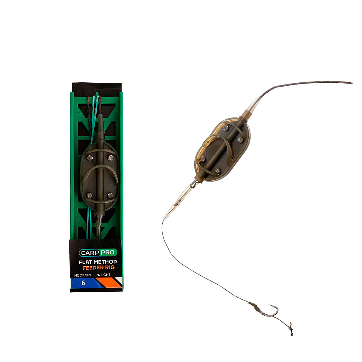 Снасть на лидкоре "Flat Method Feeder" 1крючек №6 30г