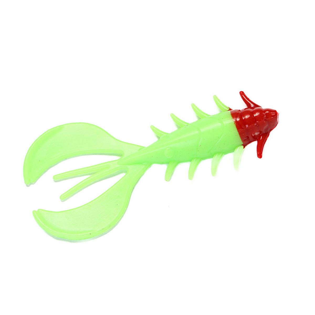 Силікон Angry Baits Chubby Craw 2.4" 7pc #66 Acid Green Red Head UV