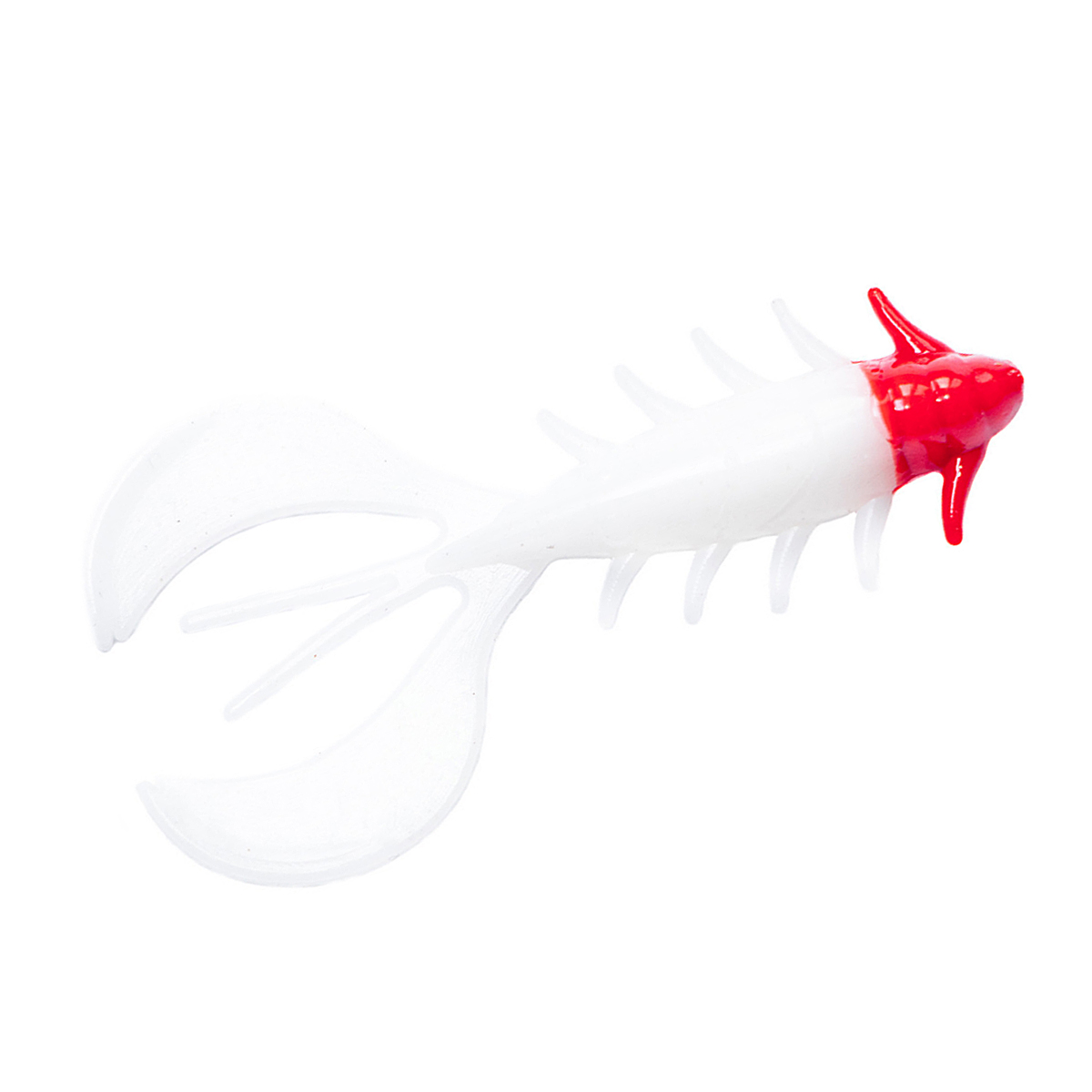 Силікон Angry Baits Chubby Craw 2.4" 7pc #64 White Red Had UV