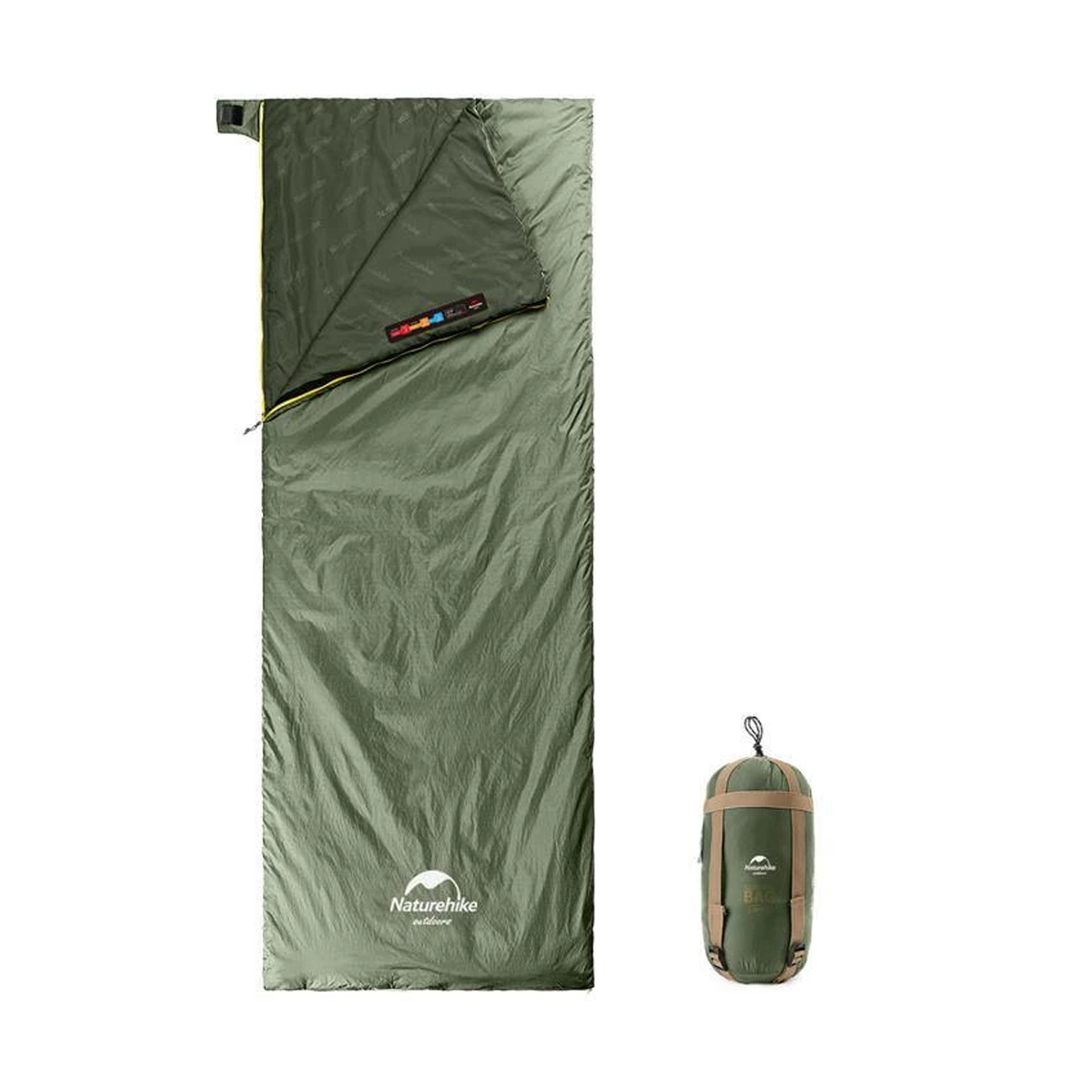 Спальник надлегкий Naturehike Summer LW180 правий зелений